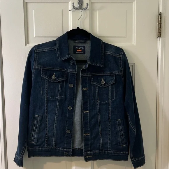 Children’s Place Indigo Denim Jacket Size 10/12 Large - Picture 4 of 5